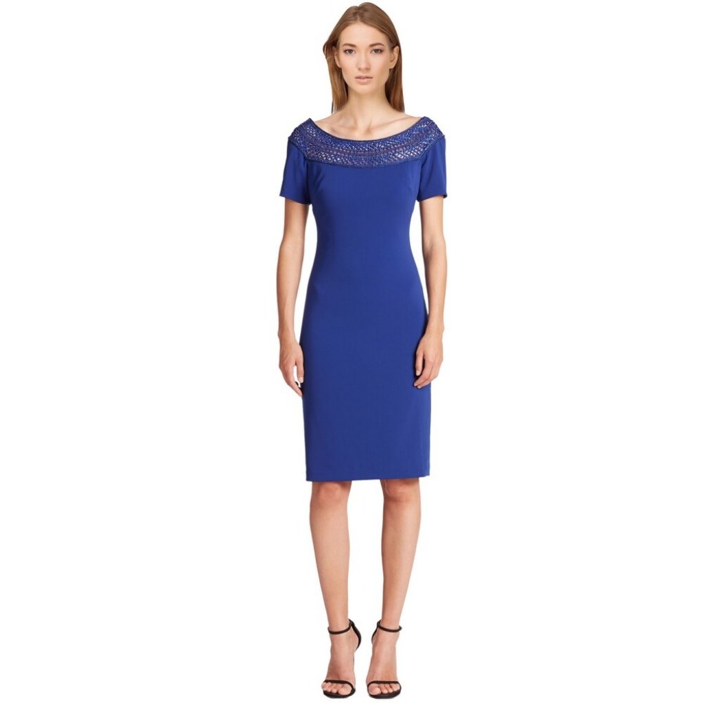 Nwt Mischka Badgley Embellished Sheath Dress
